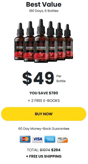 Sugar Defender 6 Bottles